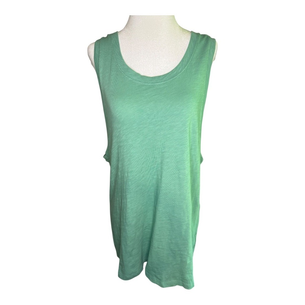 J. Crew Girlfriend Tank Top Sleeveless Casual Green‎ XL